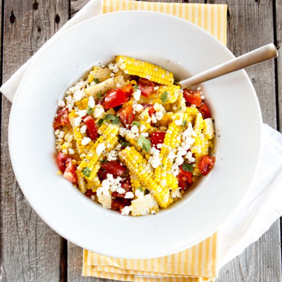 Sweet Corn, Tomato and Feta Salad