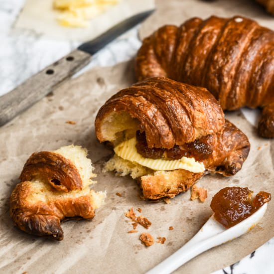 Croissants with Mandarin Compote