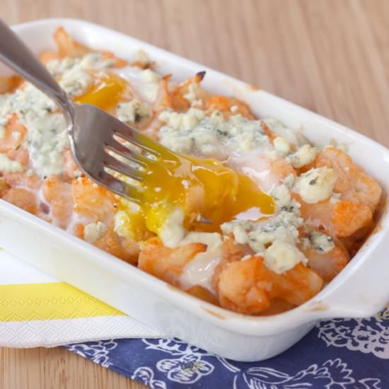 Buffalo Cauliflower Baked Eggs
