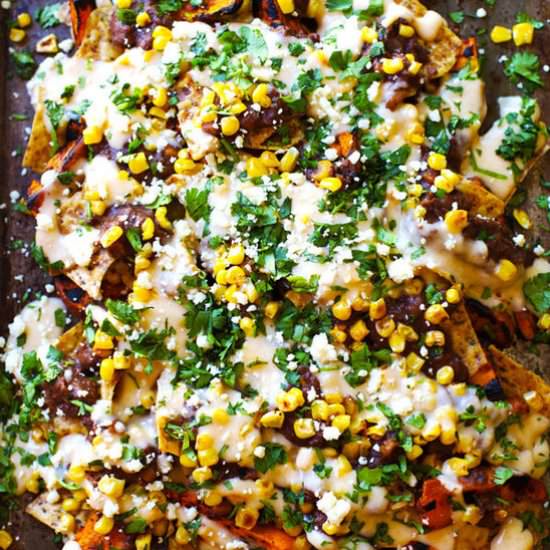 Healthy Grilled Sweet Potato Nachos