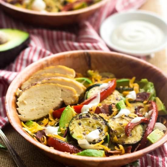 Healthy Ranch Chicken Taco Salads