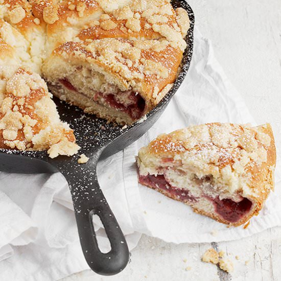 Strawberry Streusel Skillet Bread