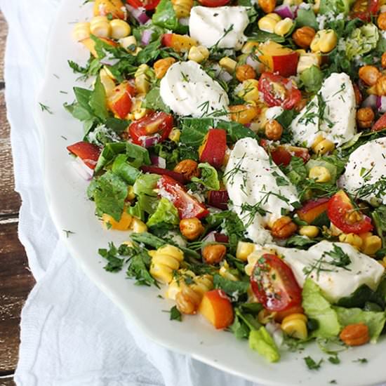 Summer Chopped Salad with Burrata