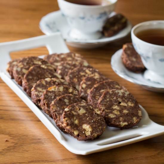 No-Bake Chocolate Salami Cookies