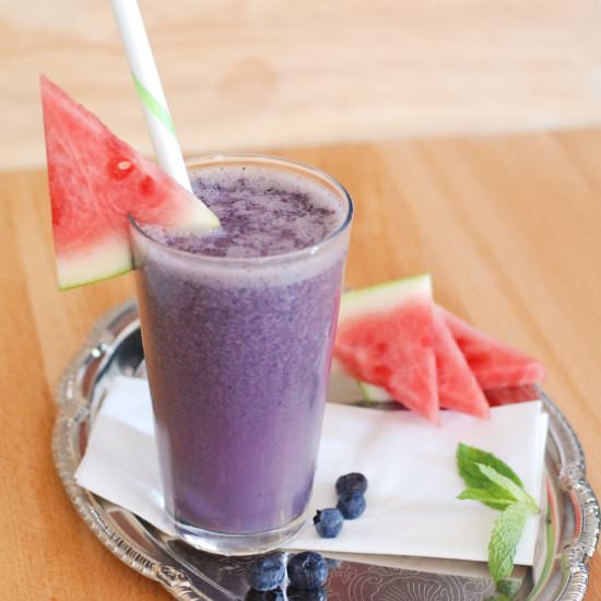 Blueberry Watermelon Mint Smoothie