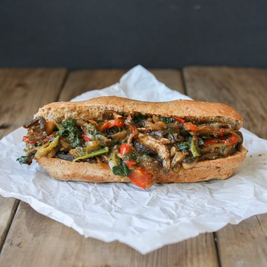 Philly Portobello Steak Sandwich