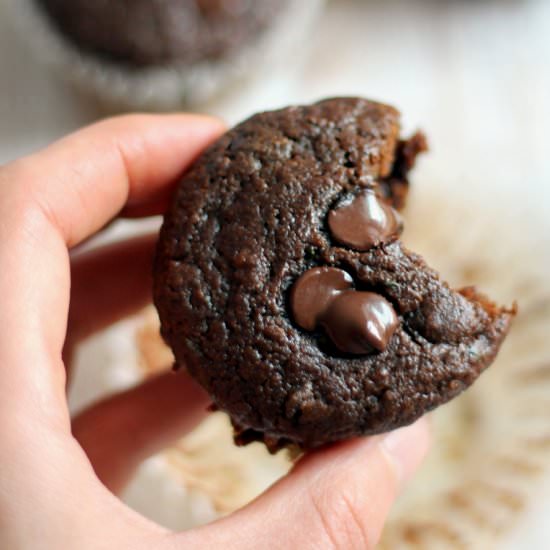 Healthy Chocolate Zucchini Muffins