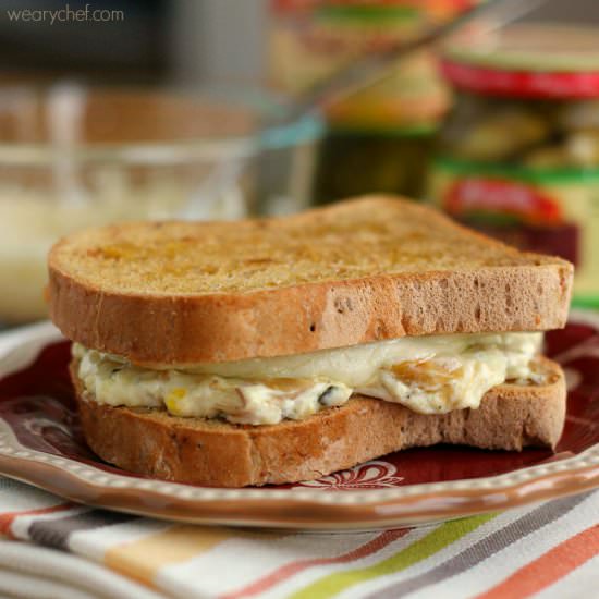 Jalapeño Artichoke Dip Sandwiches