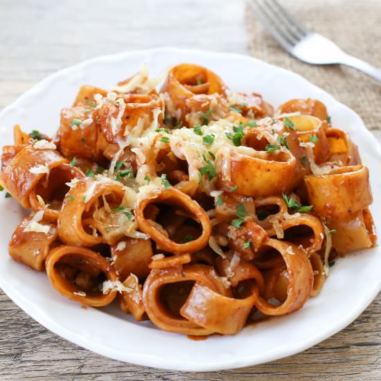 One Pot BBQ Chicken Pasta