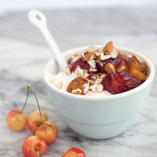 Roasted Cherry Plum Yogurt