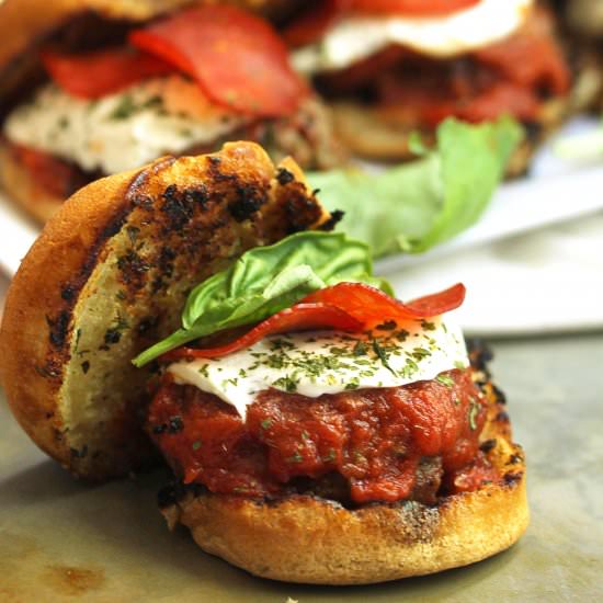 Italian Sausage Pizza Sliders