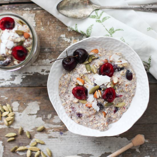 Cherry Cardamom Bircher Muesli