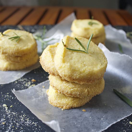 Rosemary Lime Cornmeal Cookies