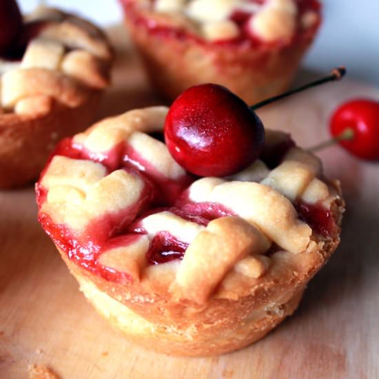 Mini Cherry Shortbread Pies