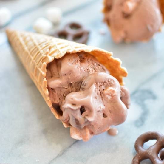 Chocolate Pretzel Ice Cream
