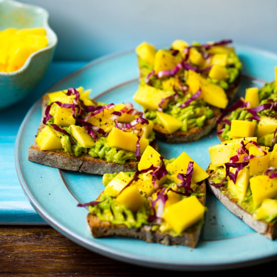 Mango avocado toast
