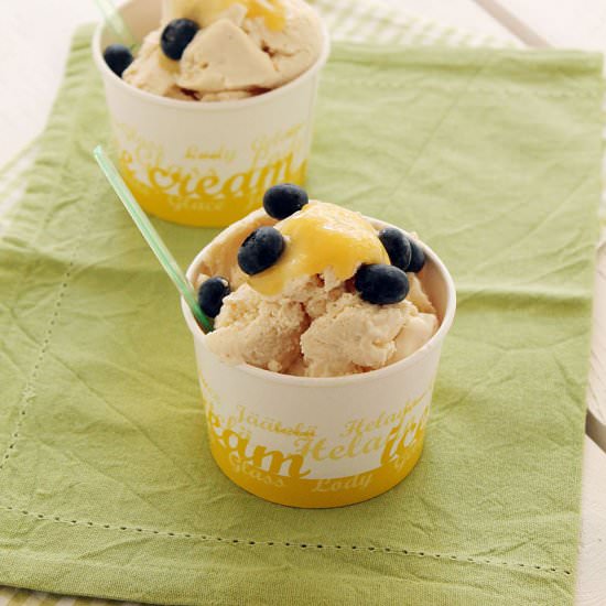 Cookies lemon curd frozen yogurt