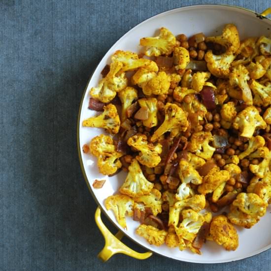 Cauliflower & spiced chickpeas