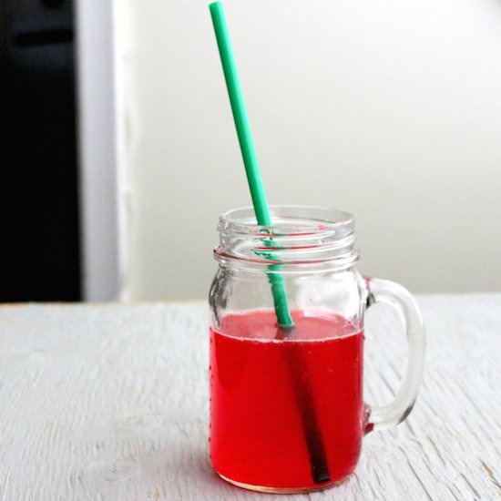 Fruit Punch with Rhubarb Syrup