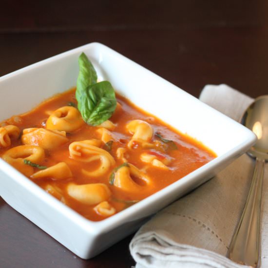 Tomato Basil Bisque with Tortellini