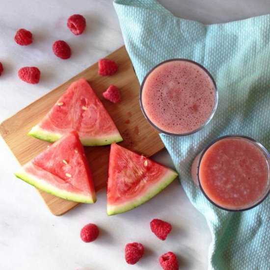 Watermelon and Raspberry Smoothie