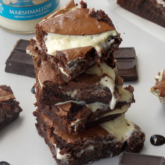 Marshmallow Swirl Fudge Brownies