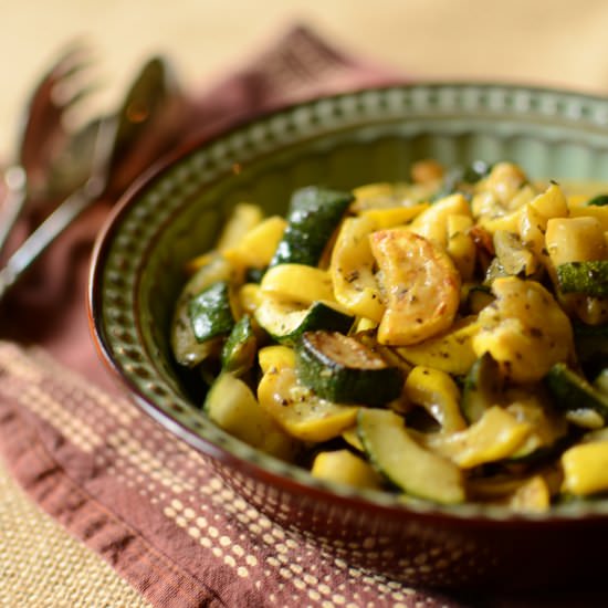 Sauteed zucchini and summer squash