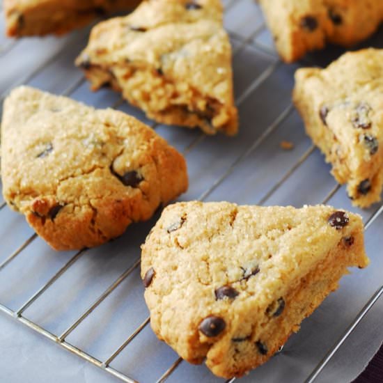 Peanut Butter Chocolate Chip Scones