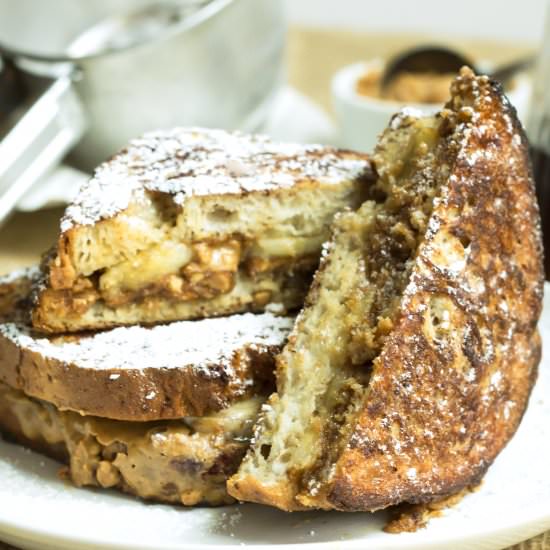 PB & Banana French Toast Sandwiches