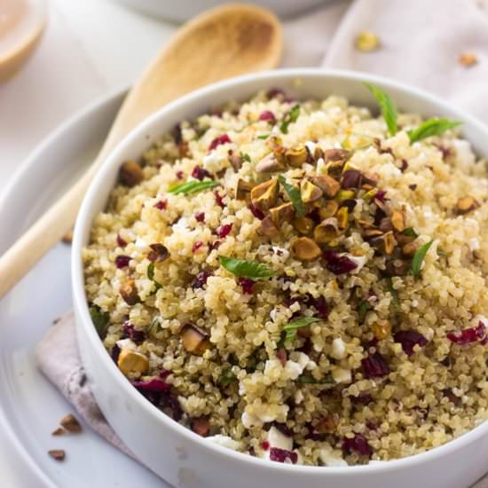 Pistachio and Cherry Quinoa Salad
