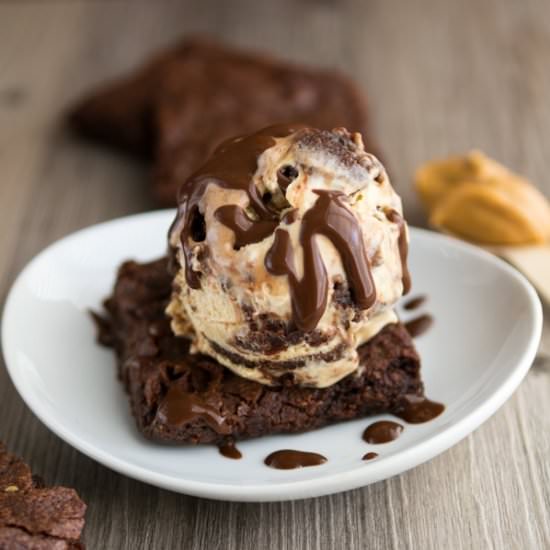 Peanut Butter Brownie Ice Cream