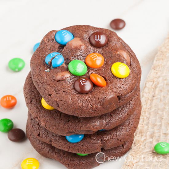 Chocolate M&M cookies