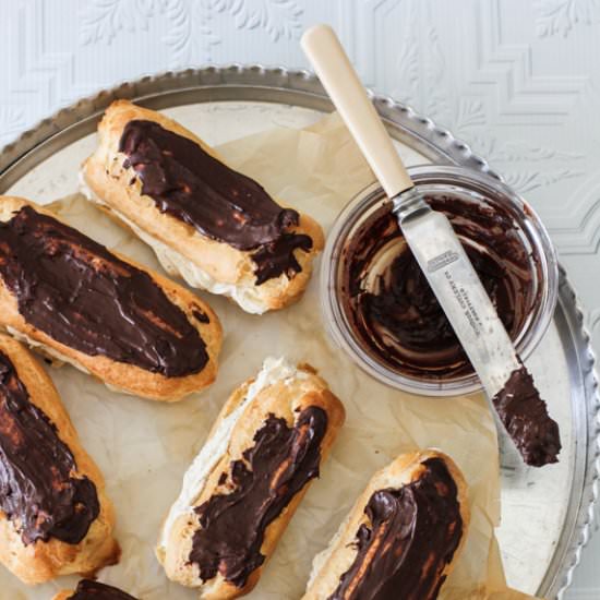 Coffee Cream Eclairs