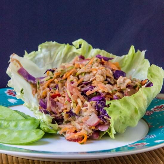 Cabbage + Apple Salad with Dressing
