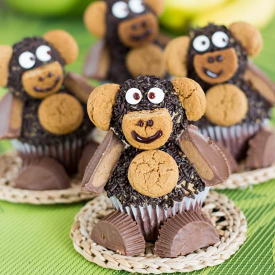 Nutella PB Monkey Cupcakes