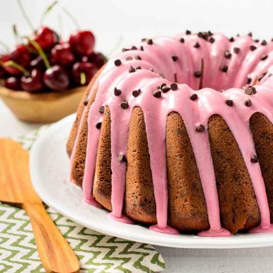 Cherry Chocolate Chip Bundt Cake