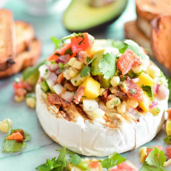 Grilled Brie w/ Grilled Corn Salsa