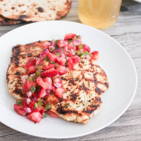 Lime Chicken w/ Strawberry Salsa