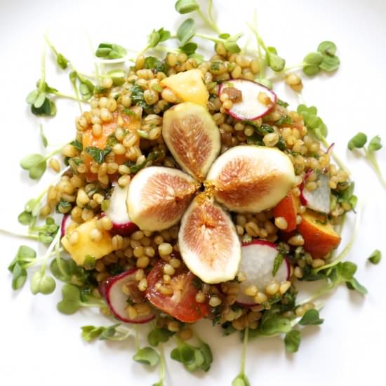 Fig & Onion Wheat Berry Salad