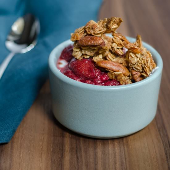 Granola with Roasted Strawberries