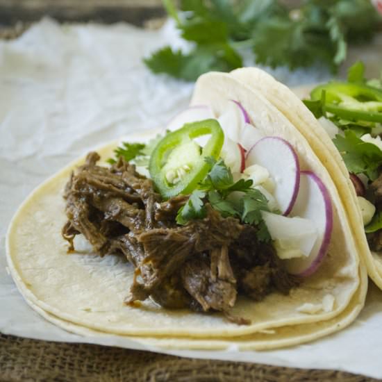 Tangy Barbacoa w/ Tomatillo Salsa