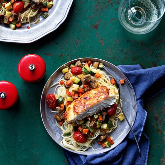 Halibut Ratatouille