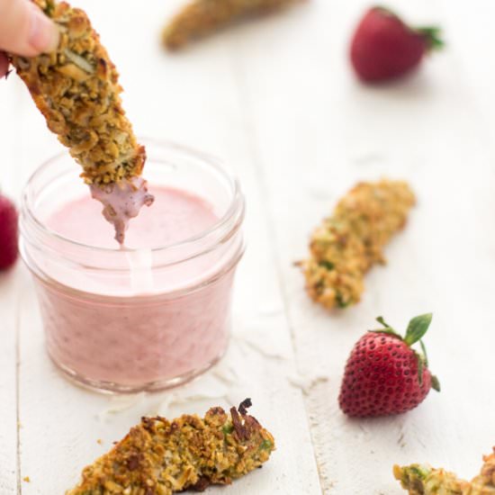 Baked Coconut Granola Avocado Fries