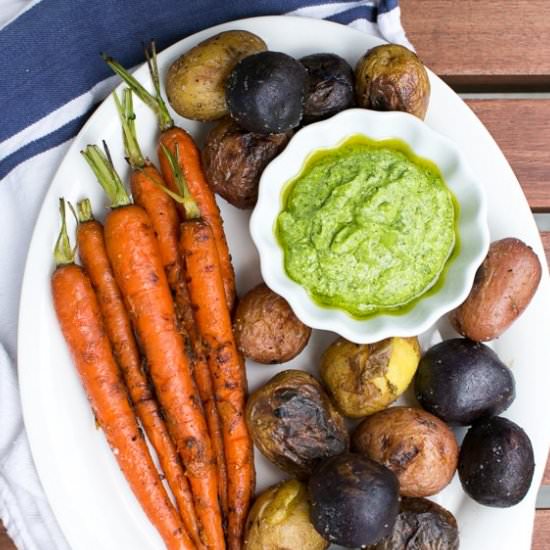 Grilled Potatoes and Carrots