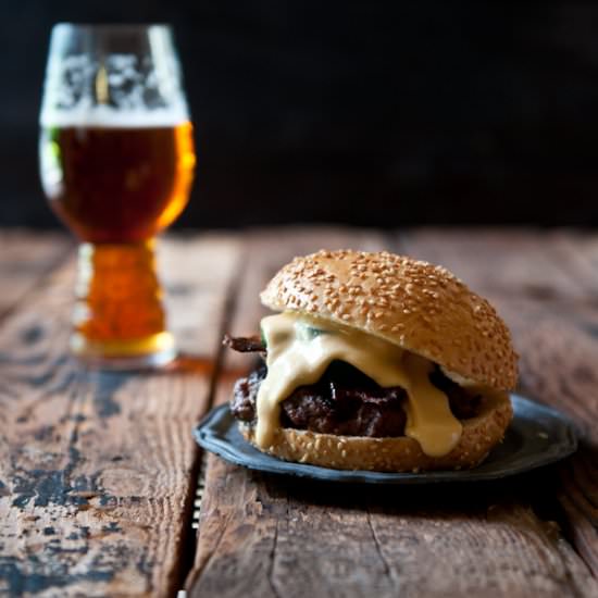 Jalapeno Beer Cheese Burger