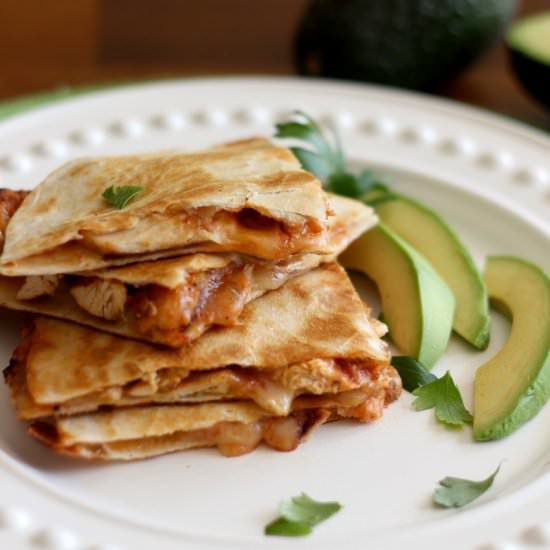 Chicken Enchilada Quesadillas