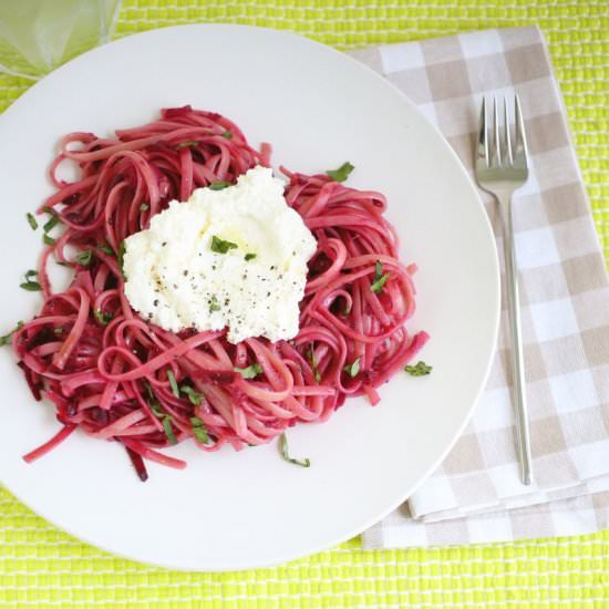 Creamy Beet Linguine