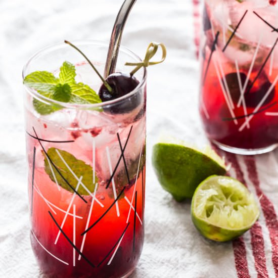 Sweet Cherry Mojitos