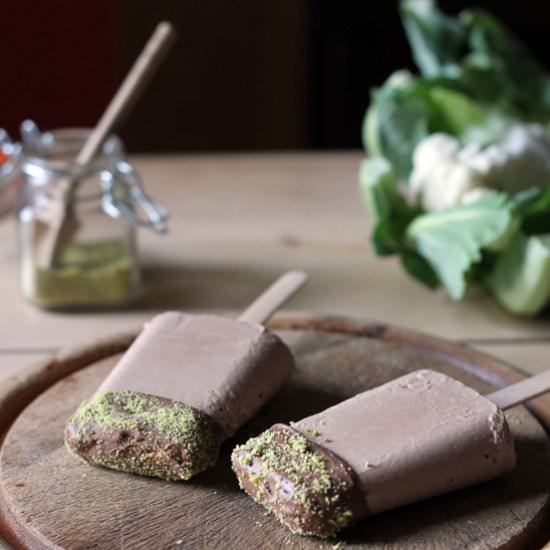 Cauliflower Chocolate Pospsicles