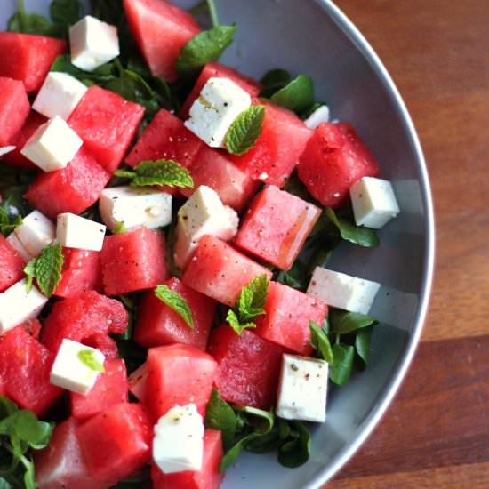 Feta, Watermelon & Mint Salad
